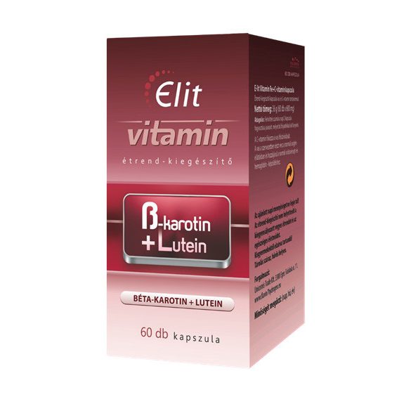 Vita Crystal E-lit vitamin - Béta karotin+Lutein 60db kapsz.