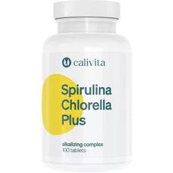 Calivita spirulina chlorella plus tabletta komplex lúgosító készítmény 100db - bio és vegán étrendkiegészítők