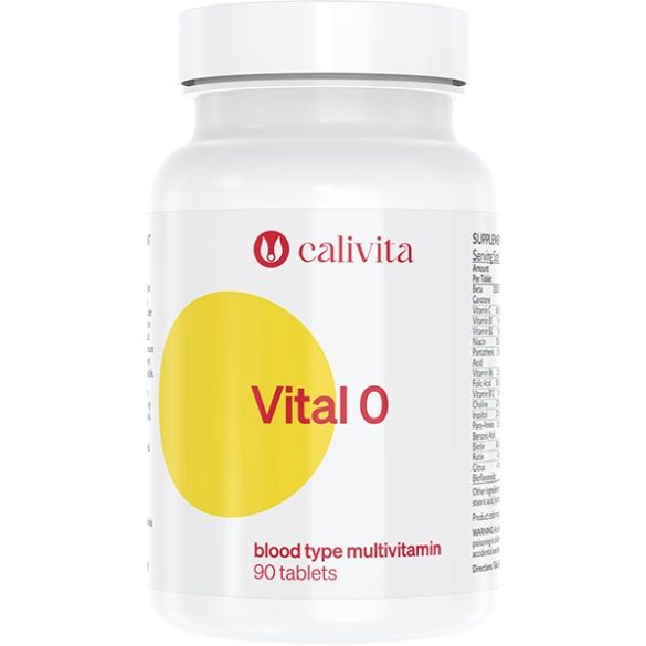 CaliVita Vital 0 tabletta Multivitamin 0-vércsoportúaknak 90db