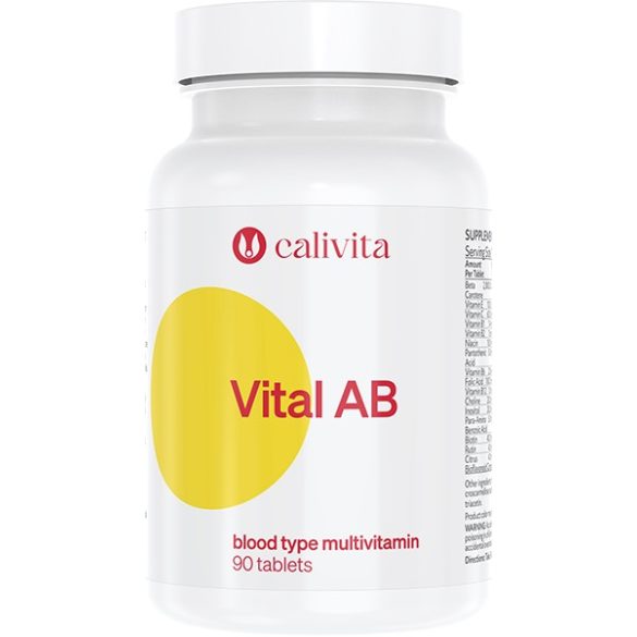 CaliVita Vital AB tabletta Multivitamin AB-vércsoportúaknak 90db