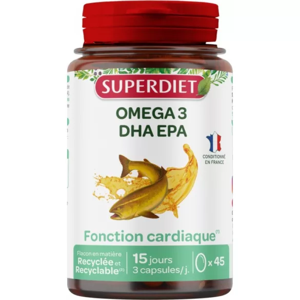 Superdiet omega 3 dha epa, a szív és érrendszer támogatására gélkapszula 45 db