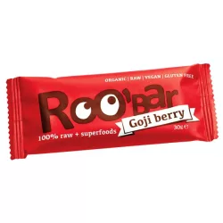 Roobar raw bio gyümölcsszelet goji bogyóval 30g - bio és refomélelmiszer