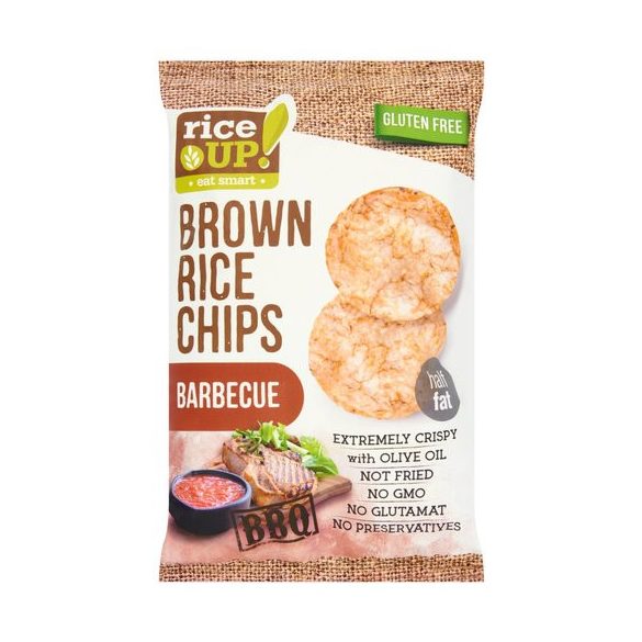 Rice Up barna rizs chips barbecue ízű 60 g