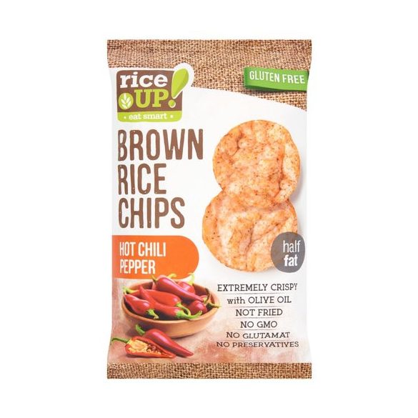 Rice Up barna rizs chips csípős chili ízű 60 g