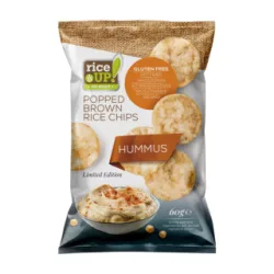 Rice up barna rizs chips hummusz ízű 60g - bio és refomélelmiszer