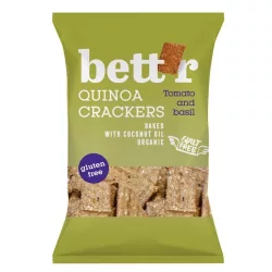 Bett'r bio quinoa kréker bazsalikom&paradicsom100g - bio és refomélelmiszer