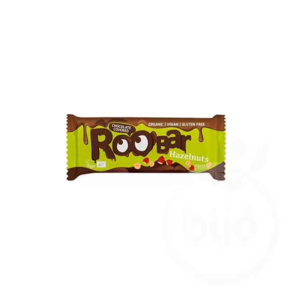 Roobar bio csoki mázas törökmogyorós szelet 30g - bio és refomélelmiszer