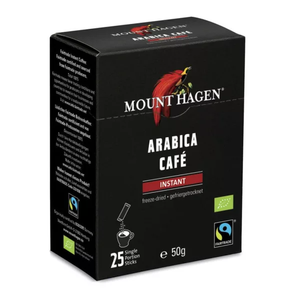 Mount hagen bio instant kávé adagok 25 x 2g