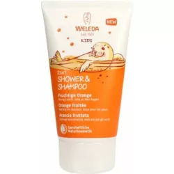 Weleda kids 2in1 gyümölcsös narancs tusfürdő és sampon 150 ml - bio és natúr kozmetikumok