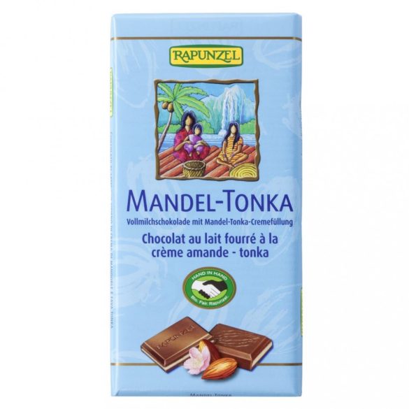 Rapunzel Tejcsokoládé mandula-tonkakrémmel BIO 100g