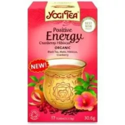 Bio yogi tea pozitív energia tőzegáfonyával és hibiszkusszal 17db - bio és refomélelmiszer