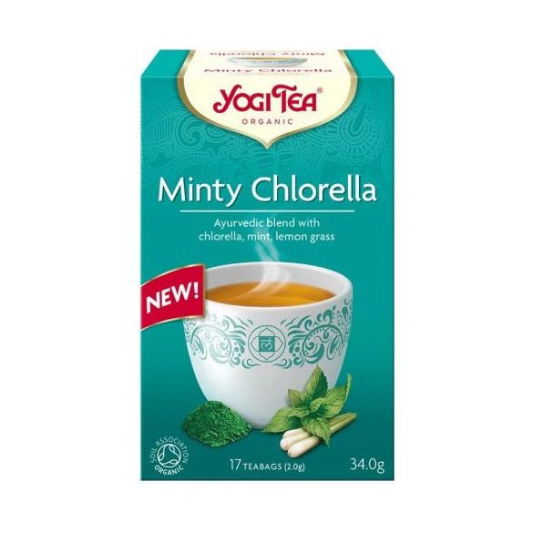 Yogi bio tea mentás tea chlorella algával 17 db 34 g