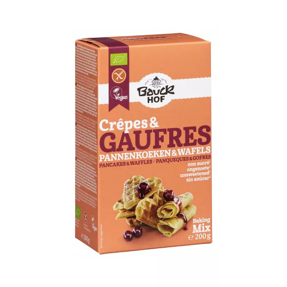 Bauckhof bio gofri és palacsinta keverék - gm 200g - bio és refomélelmiszer