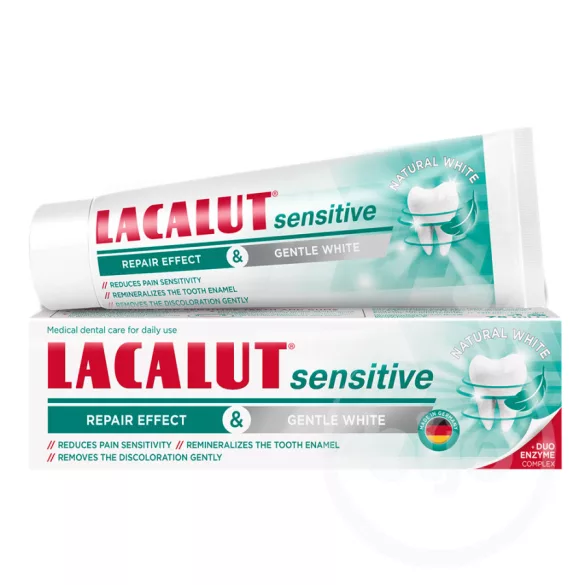 Lacalut sensitive repair effect & gentle white fogkrém 75 ml