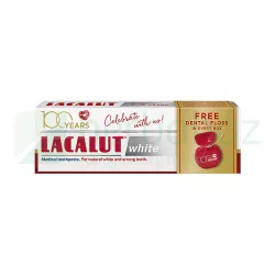   Lacalut white fehérítő hatású fogkrém 75ml + lacalut fogselyem