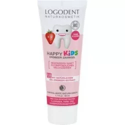 Logodent happy kids fluoridmentes gyermek foggél eperkivonattal 50ml - bio és natúr kozmetikumok