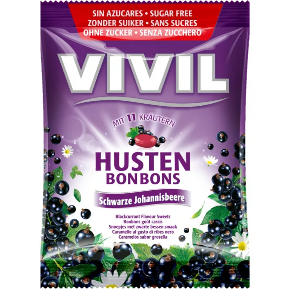 Vivil cukorka feketeribizlis 60g - bio és refomélelmiszer