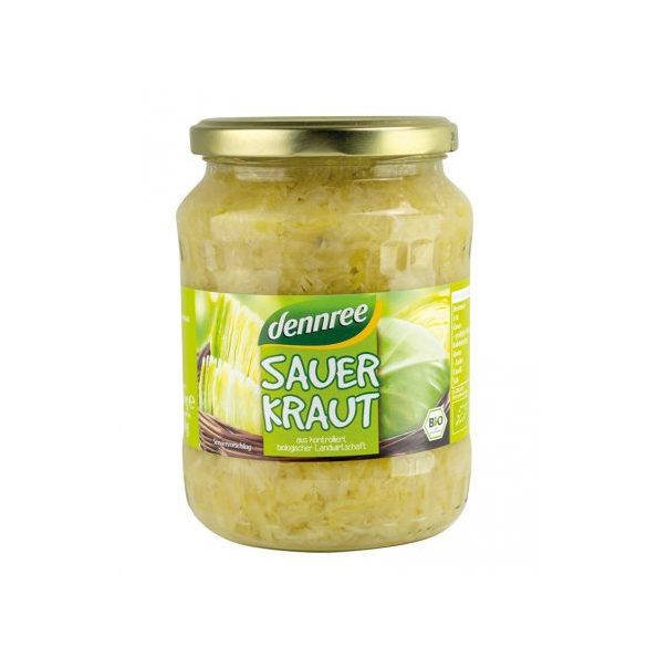 Dennree bio savanyúkáposzta üveges 680 g