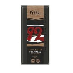Vivani bio étcsokoládé 92% kakaóval kókuszcukorral 80 g - bio és refomélelmiszer