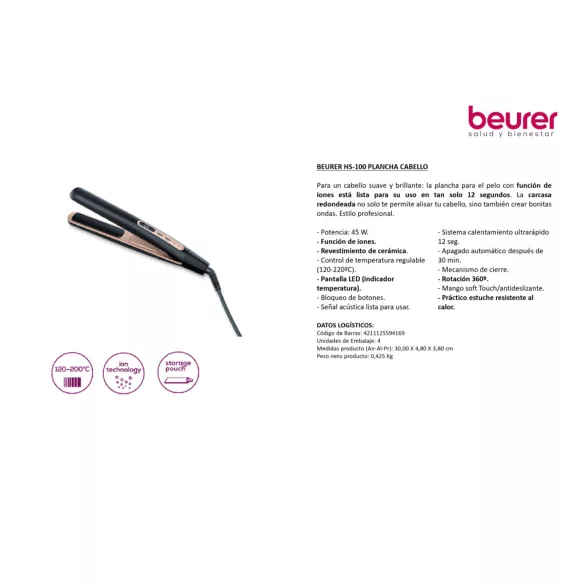 Beurer hs 100 hajvasaló
