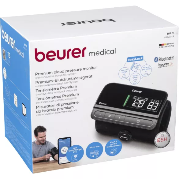 Beurer bm 81 easylock bt felkaros vérnyomásmérő