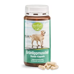 Tierlieb zöldkagyló kapszula kutyáknak 150db - bio és vegán étrendkiegészítők
