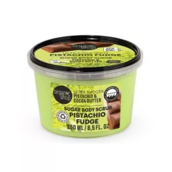  Organic shop “pisztáciakaramell” kisimító testradír pisztáciával és kakaóvajjal