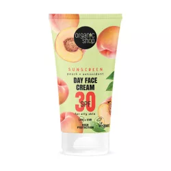   Organic shop fényvédő nappali arckrém őszibarackkal és antioxidánsokkal spf30 50ml