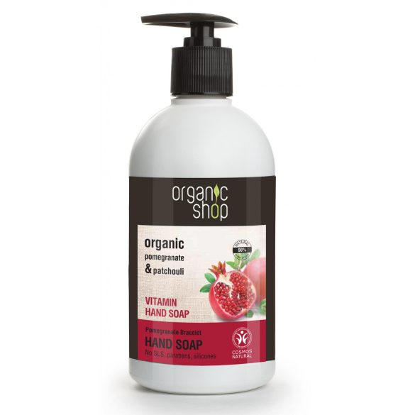 Organic Shop bio gránatalma vitaminos folyékony kézmosó szap 500 ml