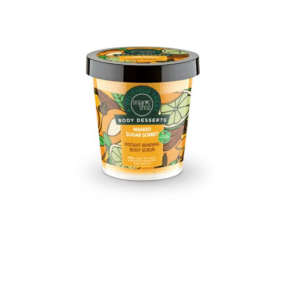 Organic Shop bio cukros testradír bőrmegújító mango sugar 450 ml