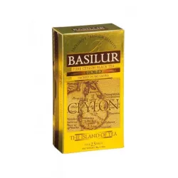 Basilur the island of tea gold fekete tea 25 filter 50 g - bio és refomélelmiszer