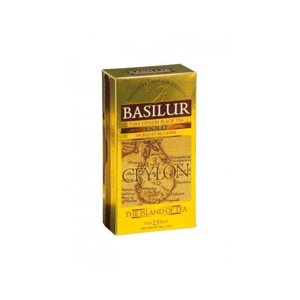 Basilur the island of tea gold fekete tea 25 filter 50 g