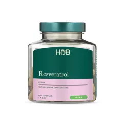 H&b resveratrol+vörösbor kivonat kapszula 60 db
