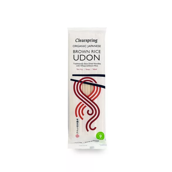Clearspring bio japán barna rizs udon tészta 200g