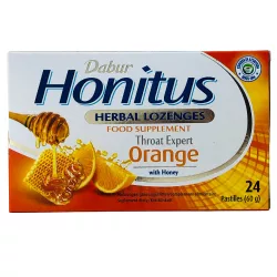   Dabur honitus orange narancs ízű gyógynövényes szopogató tabletta 24db