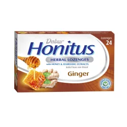   Dabur honitus ginger gyömbér ízű gyógynövényes szopogató tabletta 24db