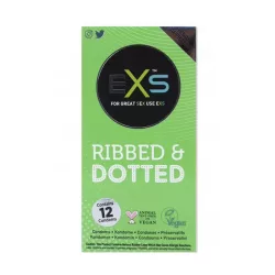Exs ribbed, dotted and flared - pontozott óvszer (12 db)