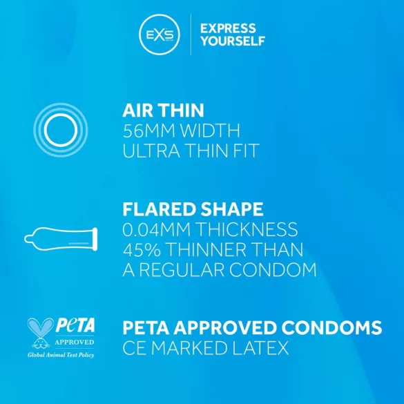 Exs air thin - latex óvszer (100db)