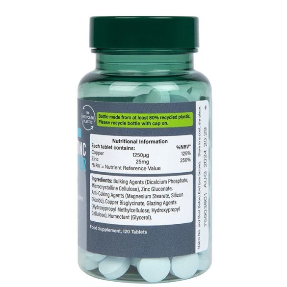 H&b cink 25 mg+réz tabletta 120 db