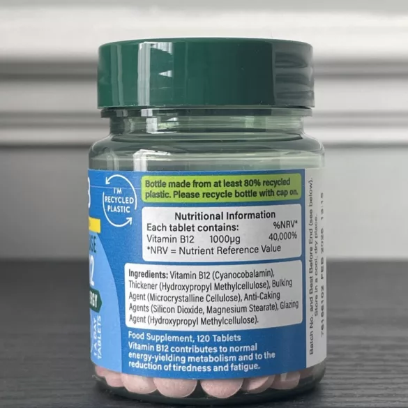 H&b b12-vitamin tabletta 1000 mcg 120 db