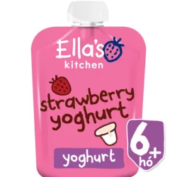 Ellas Kitchen bio görögjoghurt szamóca bébiétel 90 g - bio és refomélelmiszer
