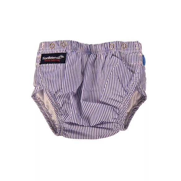 Konfidence aquanappy™  blue stripe 3 rétegű mosható úszópelenka állítható méretezéssel