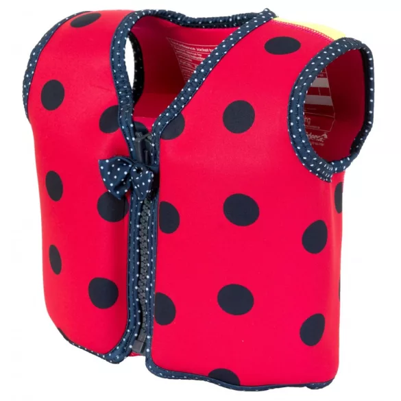 Konfidence jackets™  gyermek úszómellény - pink ladybird   rugalmas neoprén anyagú úszómellény 8 kiv