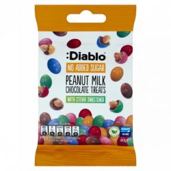 Diablo mogyoró drazsé tejcsokis hozzáadott cukrot nem tartalmaz 40g - bio és refomélelmiszer