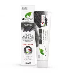 Dr.organic charcoal extra fehérítő fogkrém aktív szénnel 100ml - bio és natúr kozmetikumok
