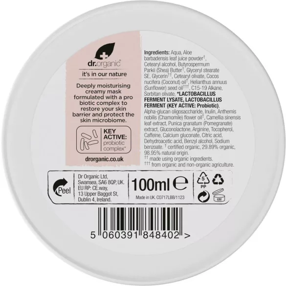 Dr.organic bio skin calm probiotikus arcmaszk100ml