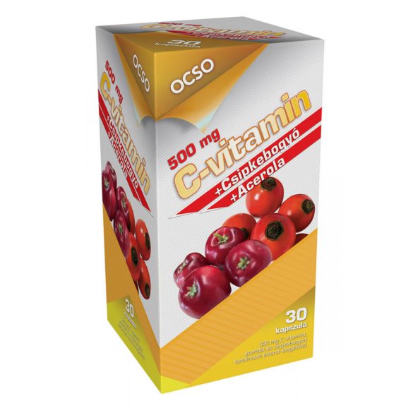 OCSO C-vitamin 500 mg +Csipkebogyó+Acerola kapszula 30db