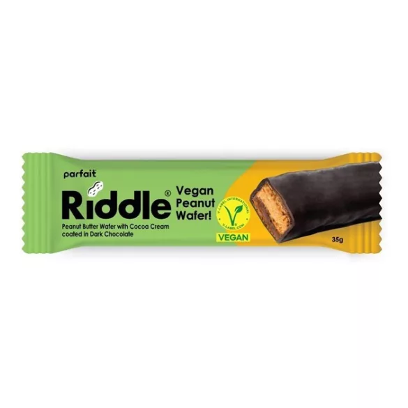 Vegan riddle mogyoróvajas ostyaszelet kakaókrémmel, étcsokoládéval 35g
