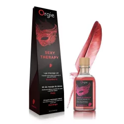 Orgie sexy therapy - masszázsolaj szett - eper - bio és natúr intim készítmények