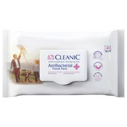   Cleanic antibakteriális frissítő törlőkendő - antibacterial travel pack 40db